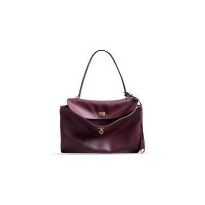 BALENCIAGA WOMEN'S RODEO HANDBAG LARGE  IN DARK BURGUNDY 7897442KBWZ1862 (39.8*29.9*12.9cm)